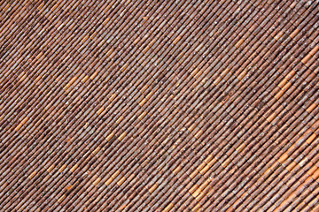 Antic Tile texture on the roof of an old Turaida castlein Latvia. Architecture background