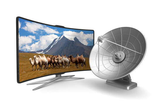 TV on white background. Isolated 3D illustration