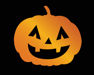 Orange gradient Halloween holiday pumpkin flat icon