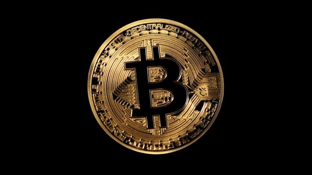 bitcoin the new digital internet Crypto currency, animation logo btc coin