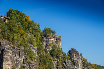 Fototapeta na wymiar sächsische schweiz deutschland dresden bad schandau wandern panorama landschaft berge