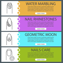 Manicure web banner templates set