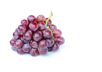Bunch of red grapes Isolated on white backgrounds - include clipping path