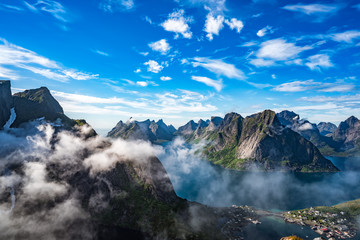 Fototapeta na wymiar Lofoten is an archipelago in the county of Nordland, Norway.