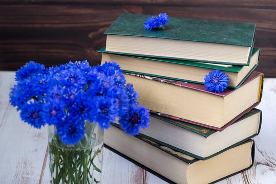 Books and flowers