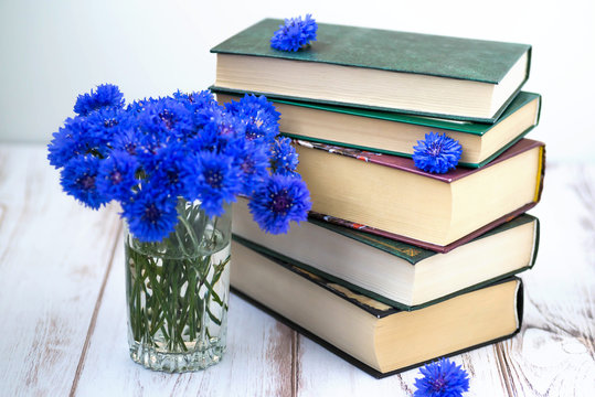Books and flowers