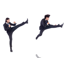 Young businessman isolated on the white background