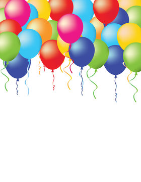Baloons on white background, vector