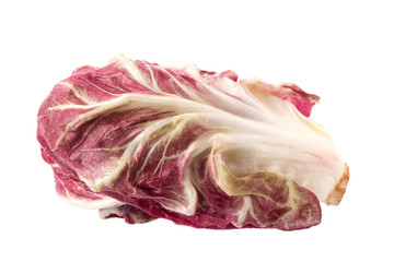 Radicchio, red salad isolated on white background