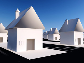 3D rendering houses