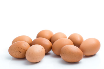 eggs isolated on white