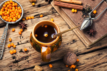 healthy tea with sea-buckthorn