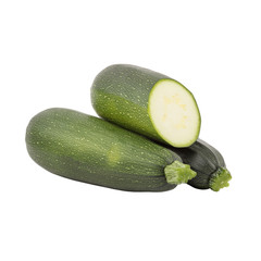 Dark green zucchini, isolated on white