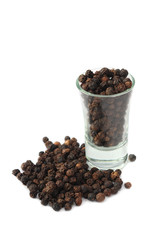 Fototapeta na wymiar black pepper in cup isolated