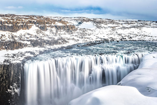 Beautiful selfoss waterfall in Iceland