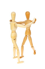 Artist's manikins dancing