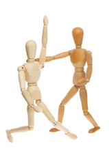 Two dancing manikins