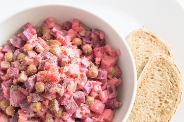 vinegret dressed with mayonnaise