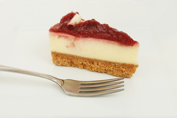 Cheesecake with a fork