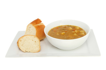 Soup and bread