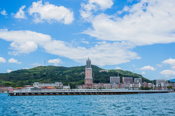 Naklejka premium クルーザーでクルージング