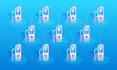 Charging stations network
