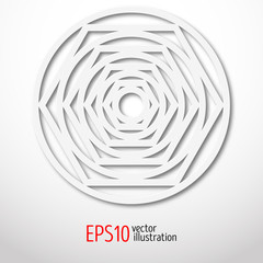 Sacred geometry figure, tunnel, black hole, Magic symbol. Crossing reality.