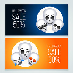 Halloween sale banners