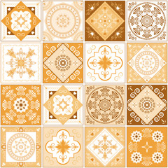 Design of decorative tiles. seamless pattern. Vector illustration.