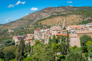 Fototapeta na wymiar Panoramic sight in Villa d'Este, Tivoli, Lazio, central Italy.