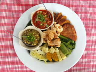 Thai Chili paste set spicy and yummy in Thai style