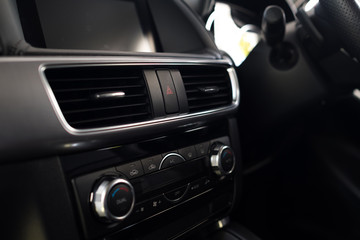 Obraz na płótnie Canvas Interior of a modern car, Car Air Conditioner..