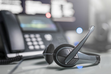 Communication support, call center and customer service help desk.
