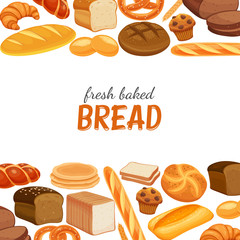 Poster template with bread