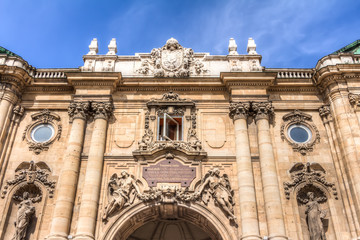 Details of the Buda Castle in Budapest, Hungary