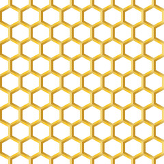   bee honeycombs. Gold, texture. Abstract seamless pattern .Vector illustration.