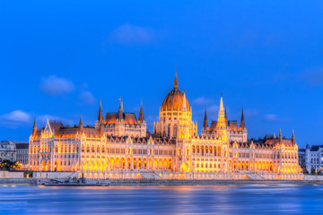 Fototapeta na wymiar House of the Country or House of the Nation - Hungarian Parliament Building in Budapest