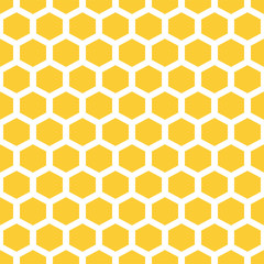 Obraz na płótnie Canvas bee honeycombs. yellow and white, texture. Abstract seamless pattern .Vector illustration.
