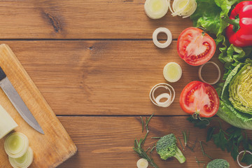 Cooking healthy food background