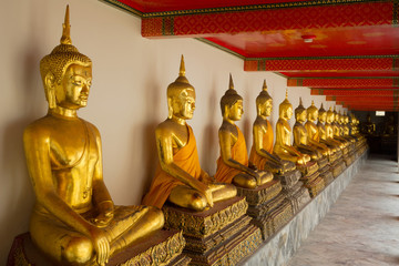 Thailand Bangkok Grand Palace Gold Buddha Statues
