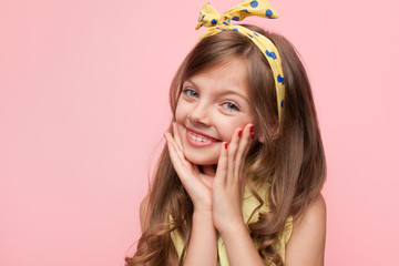 Portrait of charming girl with headband