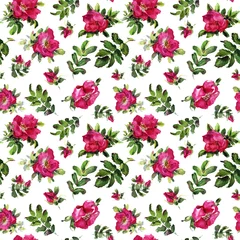  Rose flowers handmade watercolor seamless pattern gentle © Ekaterina
