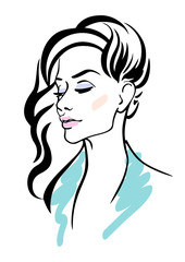 Modern and fashion woman.