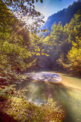 Zeleni vir (Green whirlpool), beautiful trip place near Skrad in Gorski kotar, Croatia