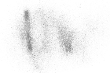 explosion isolated on white background, abstract sand texture 