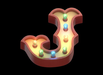 Carnival sign light font.