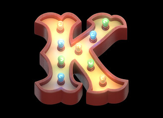 Carnival sign light font.