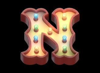 Carnival sign light font.