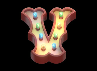 Carnival sign light font.