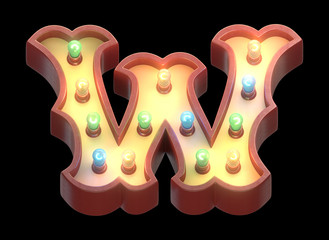 Carnival sign light font.